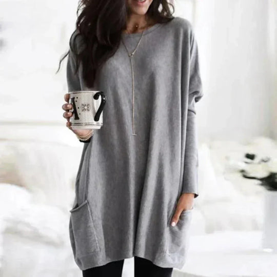 EBMode - Lässiger Langarm-Longpullover
