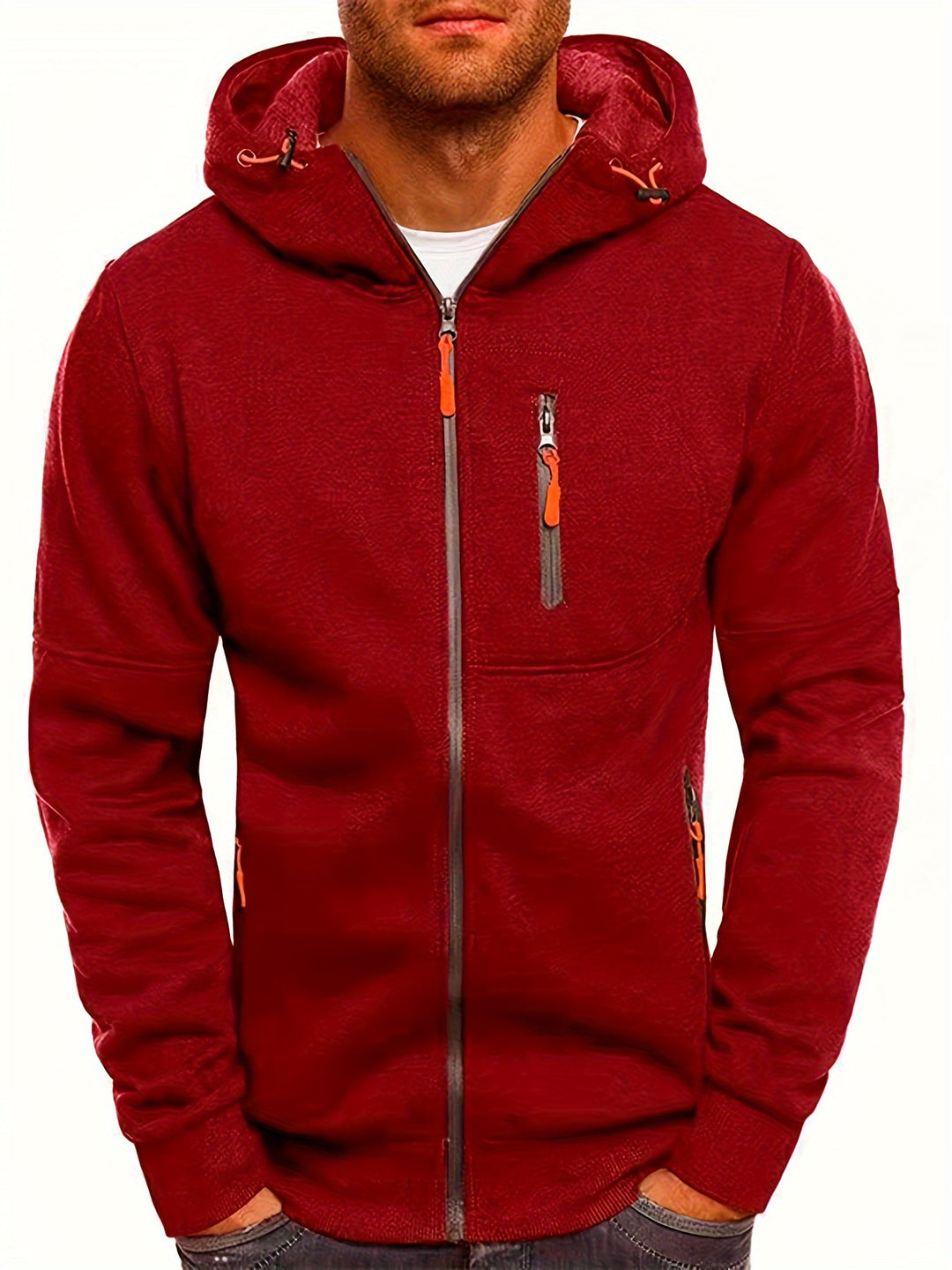 EB | Sportliche Kapuzenjacke mit Reißverschluss Bequem und Atmungsaktiv Perfekt für Outdoor-aktivitäten