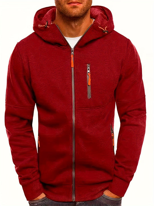 EB | Sportliche Kapuzenjacke mit Reißverschluss Bequem und Atmungsaktiv Perfekt für Outdoor-aktivitäten