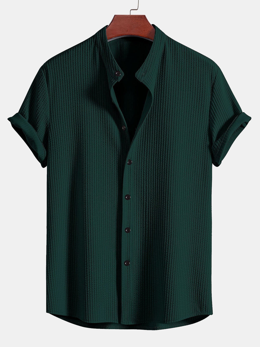 EB | Gerippte Stehkragenbluse