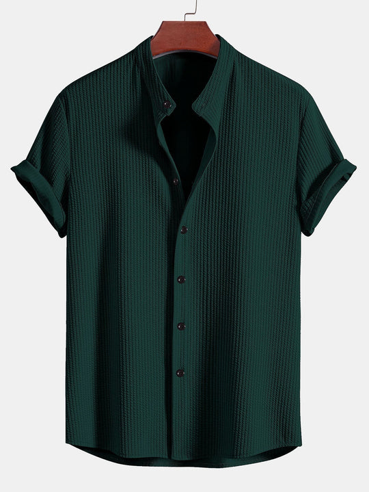 EB | Gerippte Stehkragenbluse