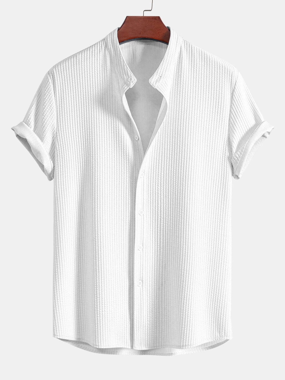 EB | Gerippte Stehkragenbluse