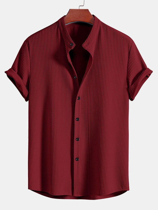 EB | Gerippte Stehkragenbluse