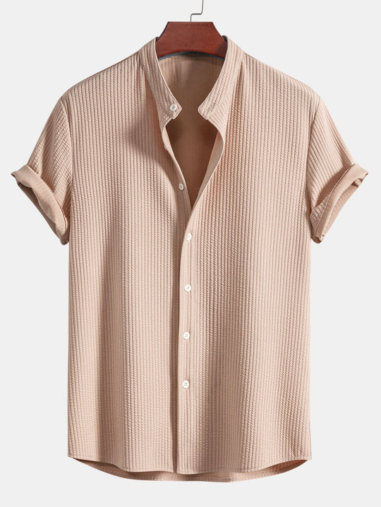 EB | Gerippte Stehkragenbluse
