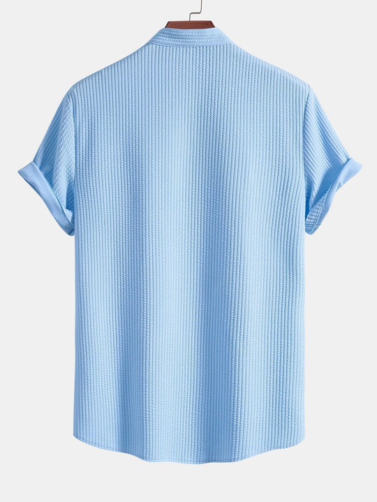 EB | Gerippte Stehkragenbluse