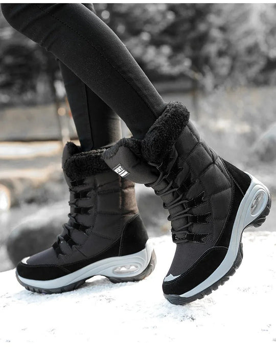 Wasserdichte Damen Schneestiefel bis zur Mitte der Waden EB