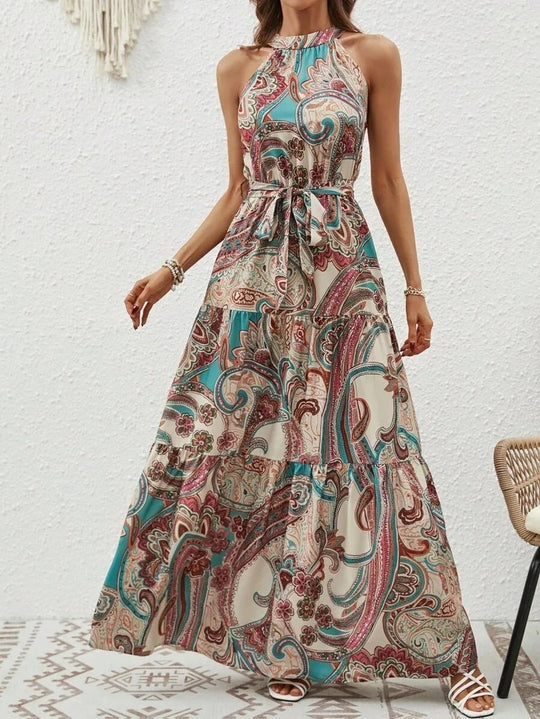 EB | Damen Retro Maxi Halterneck & Vintage-inspiriert