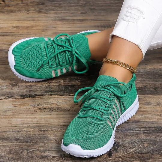Frauen atmungsaktive Strick-Sneaker EB