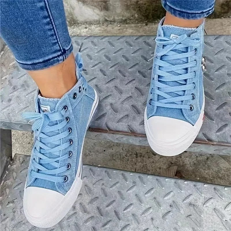 TrendSneaker JeansLook & Zipper EB