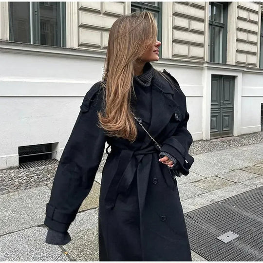 EB | Damen Doppelt-knöpfiger Trenchcoat