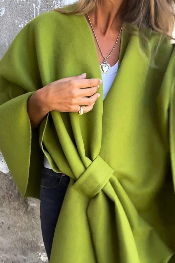 EB | lässige V-Ausschnitt Stola Cape Jacke