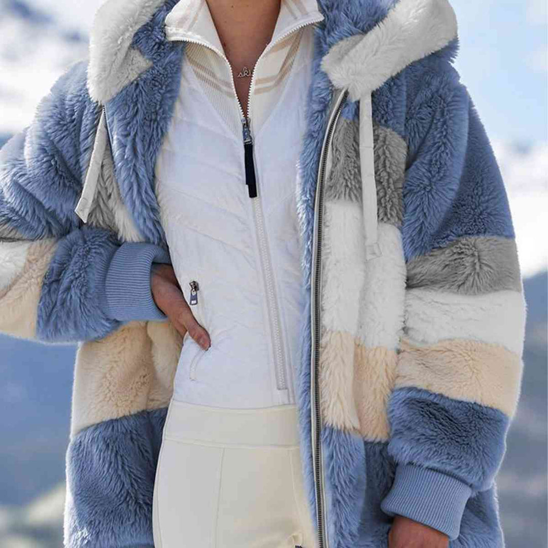 EB | Color Block Zip-Up Kapuzenjacke