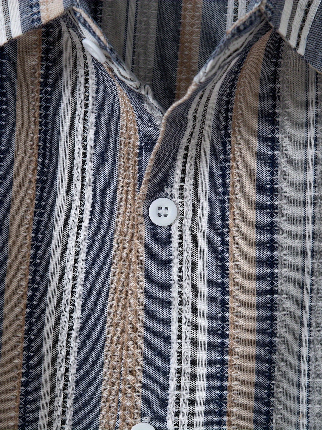 EB | Gestreiftes Baumwoll Leinen Herrenhemd für Entspannte Looks