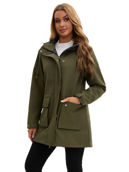 EB | Wasserdichte Softshell-Damenjacke mit Kapuze
