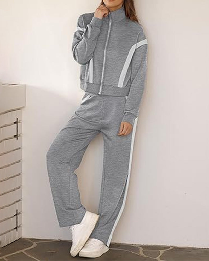 EB | Satz mit Sporty Lässig Stil Merkmalen Von Jacke und Hosen