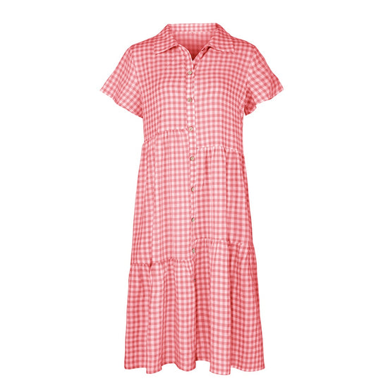 EB | Hemdkragen kariertes Kleid