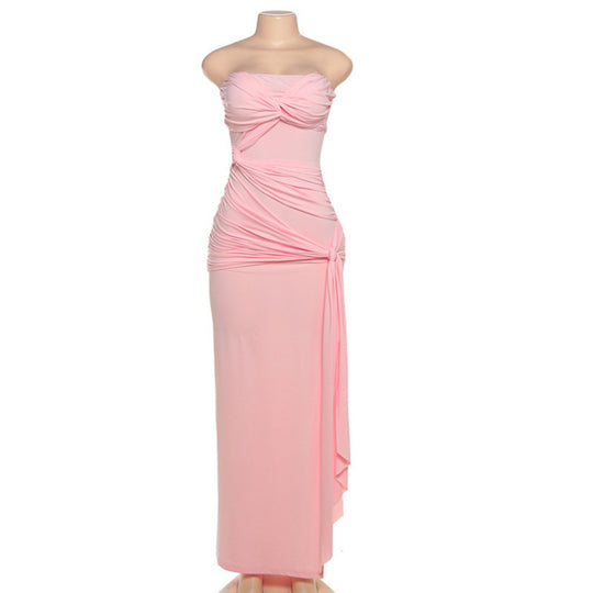 EB | Rückenfreies Röhrentop-Kleid mit Seitenschlitz