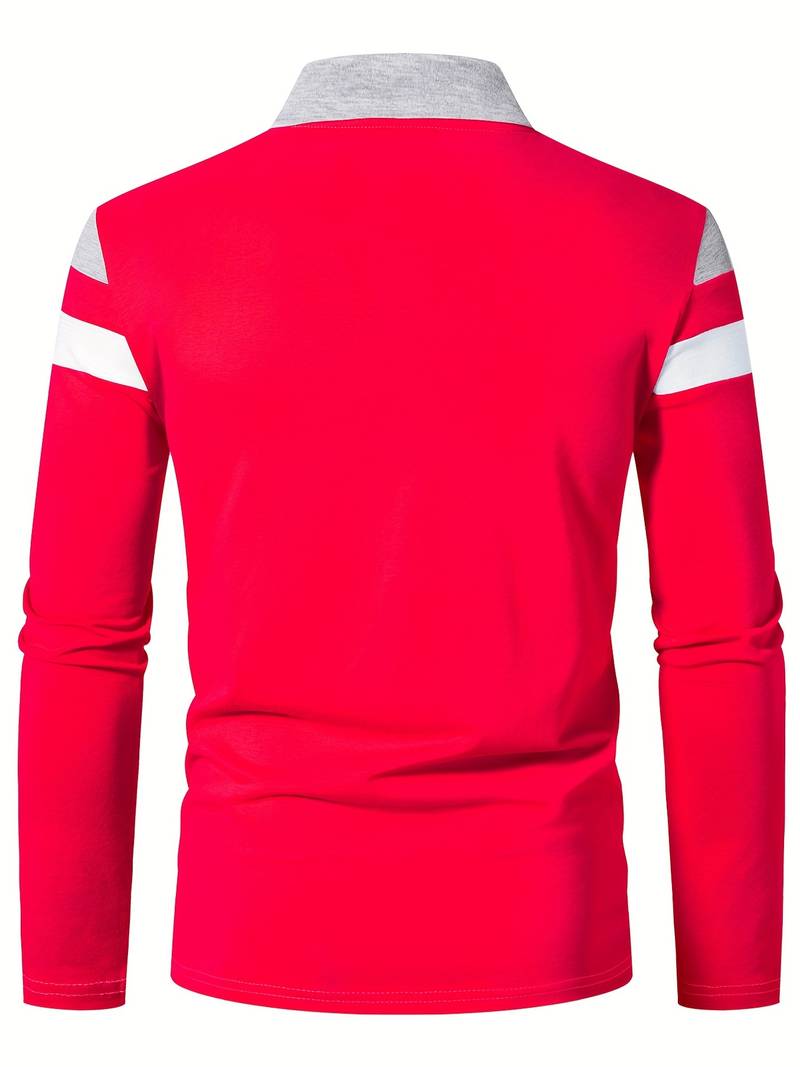 EB – langärmliges poloshirt mit reißverschluss