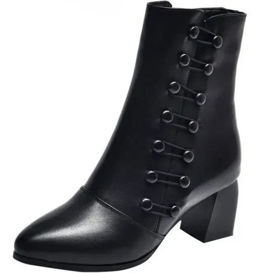 EB | Leder-Damenstiefel Aus Grobem Leder