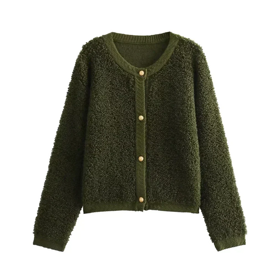 EB | Teddy Strickjacke mit Knöpfen