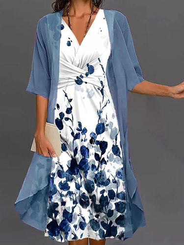 EB | Zweiteiliger Floral-Midi-Kleid