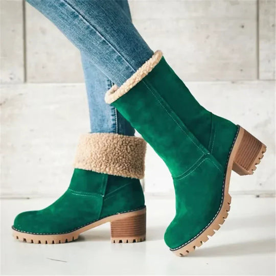 EB | Elegante und Warme Leder - Schneestiefel