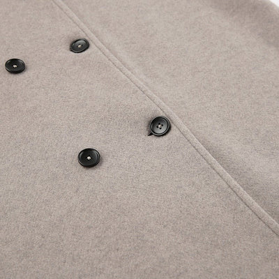 EB | Kurzer Doppelreiher Mantel Minimalistische Maßgeschneiderte Winterjacke