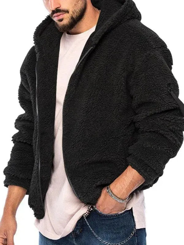 EB | Doppel-Seitige Kapuzen Herren Winterjacke