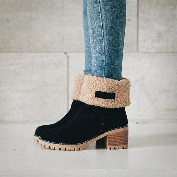 EB | Elegante und Warme Leder - Schneestiefel
