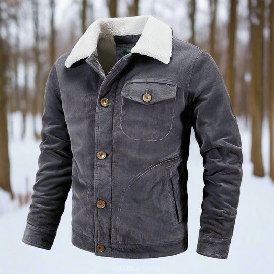 EB | Corduroy Trucker Jacke Faux Shearling Kragenjacke