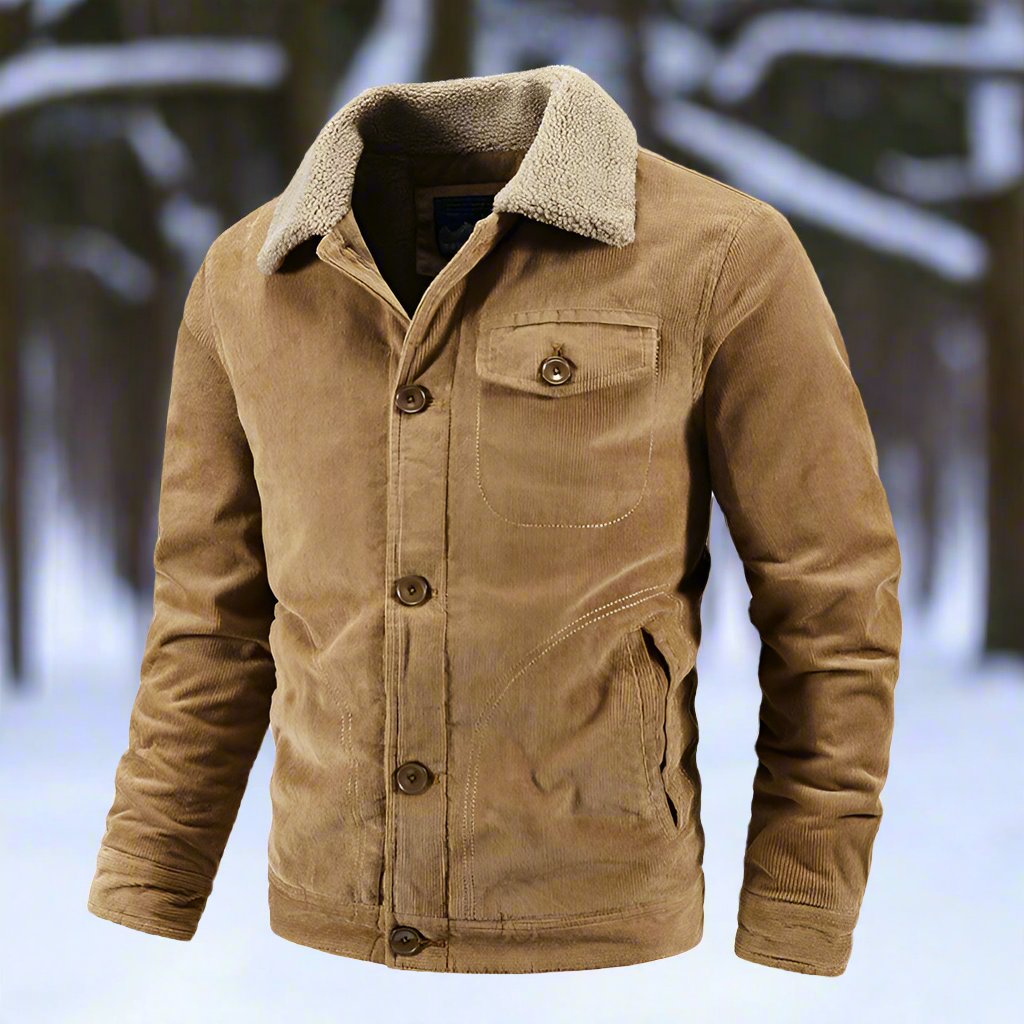 EB | Corduroy Trucker Jacke Faux Shearling Kragenjacke