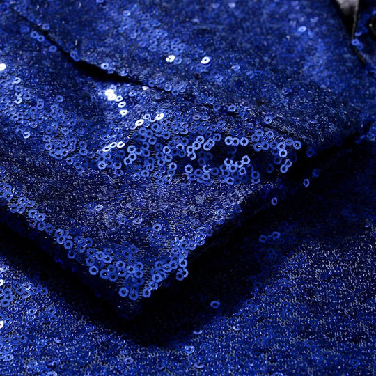 EB - Glänzendes goldenes Squin-Glitz mit Knopf fleece Herren Blazer