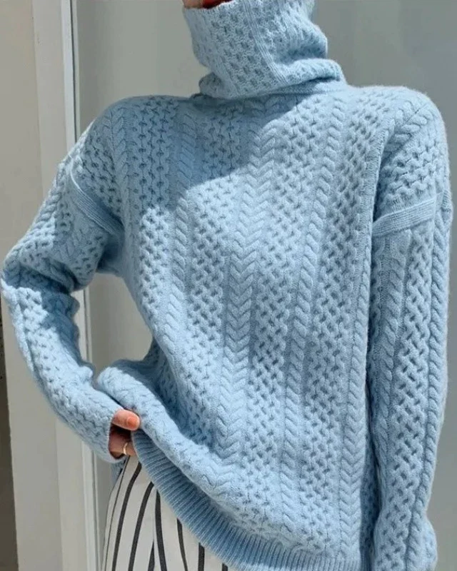 EB | Chunky Strickpullover mit Rollkragen Weich und Warm Zeitloses Design