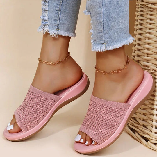 EB | Atmungsaktive Mesh-Slip-On-Sandalen für Damen