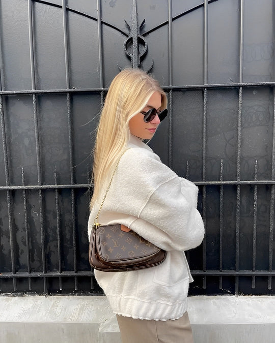 EB | Bomberjacke - Oversized Fit - Weiches Fleece - Druckknopfverschluss - Taschen