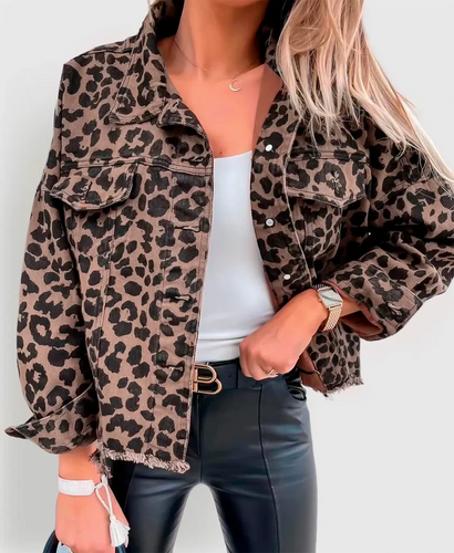 EB | Damen Leopardenmuster Jacke
