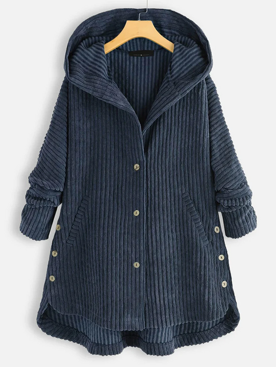 EB | gerippt Jack - stilvolles Damen Oversized High-Low-Jacke