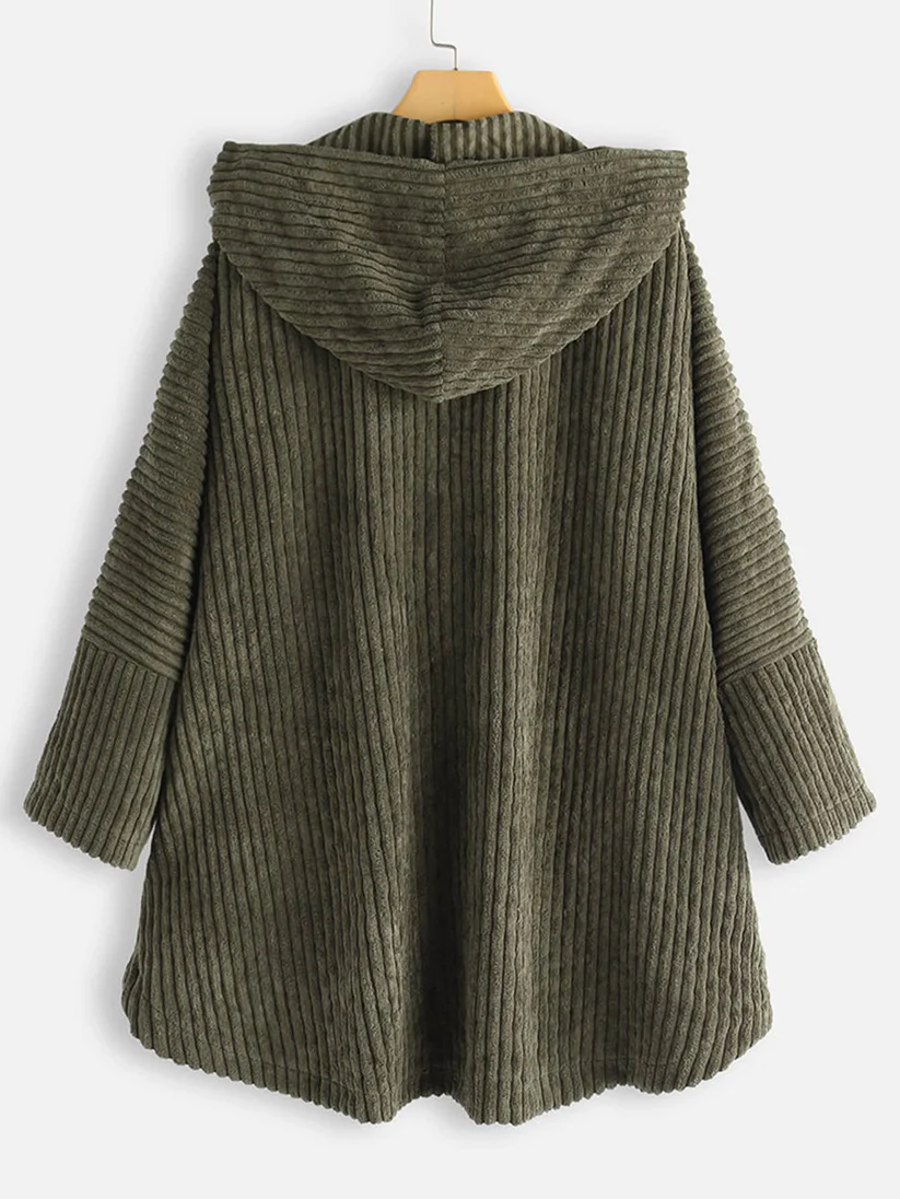 EB | gerippt Jack - stilvolles Damen Oversized High-Low-Jacke