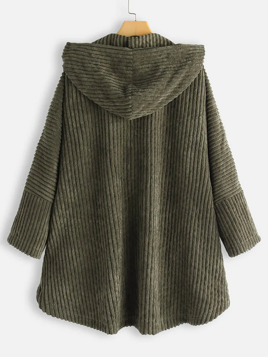 EB | gerippt Jack - stilvolles Damen Oversized High-Low-Jacke