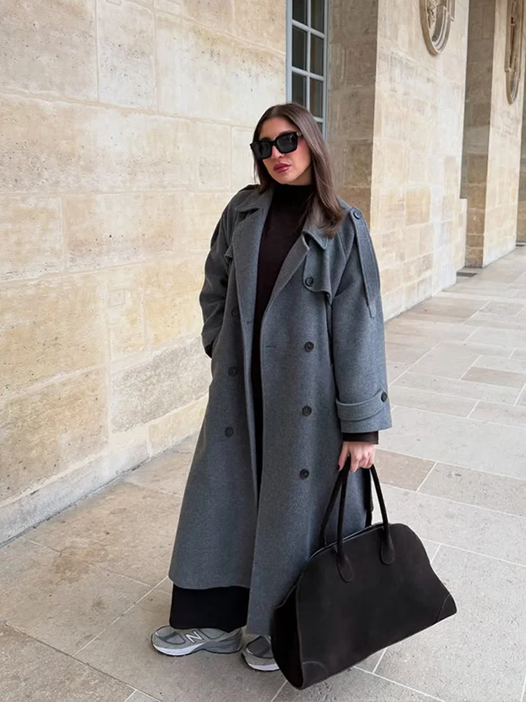 EB | Übergröße Damen Wolljacke mit Doppelknöpfen