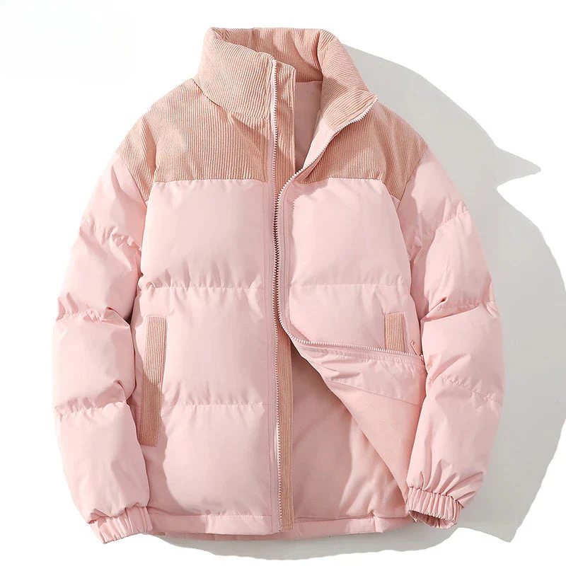 EB | Pufferjacke Polyester Gestepptes Futter Ripp Cord Stück Elastische Bündchen