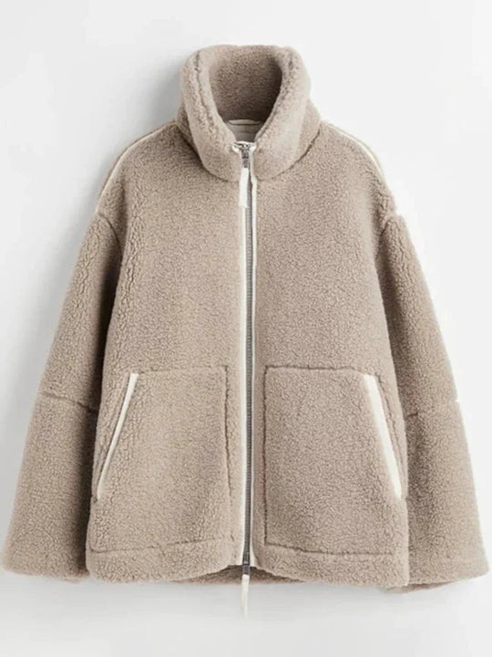 EB | und Kaffee Lammwolljacke für Damen - fluffig und trendy