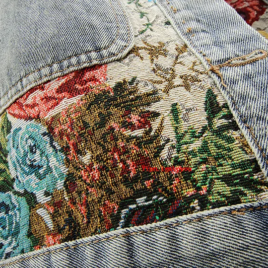 EB | Trendy Blumen Denim Jacke für Frauen