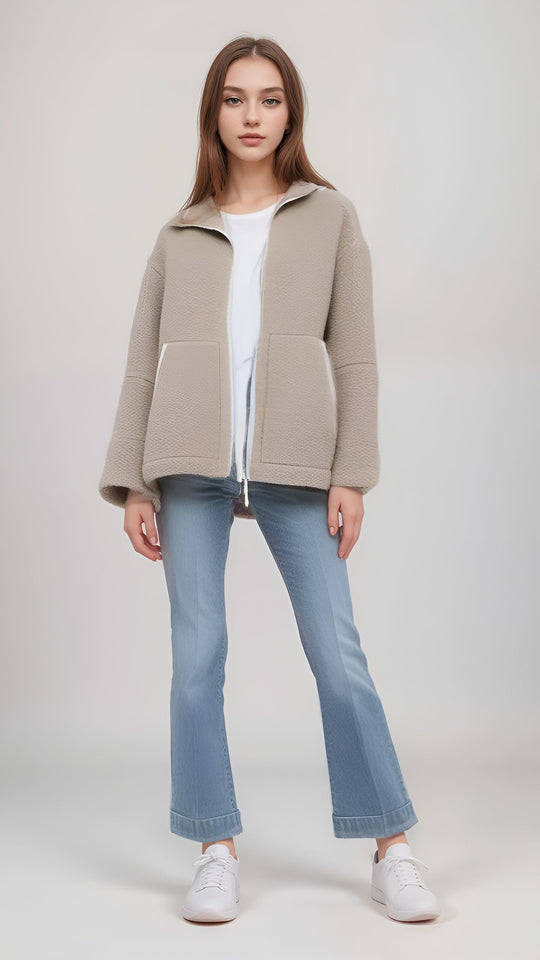 EB | Warme Teddy Fleece Damenjacke
