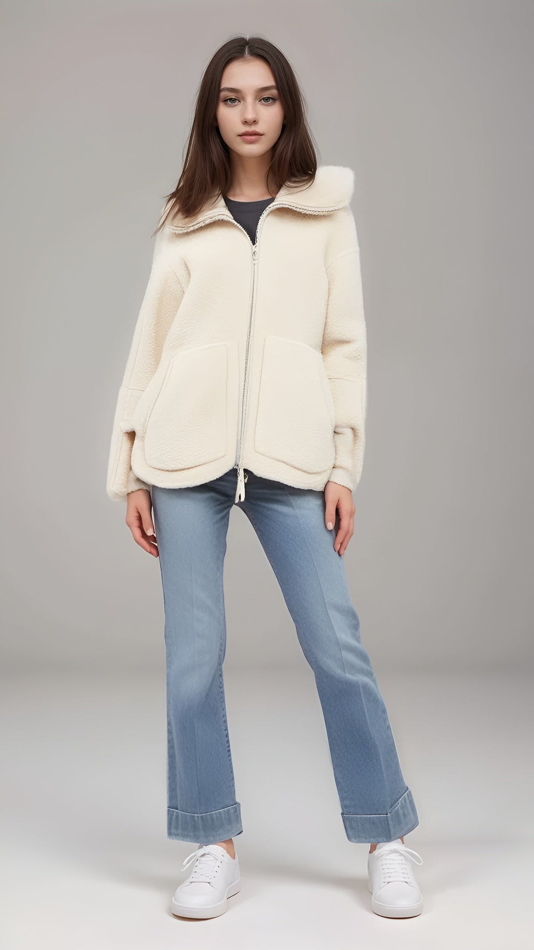 EB | Warme Teddy Fleece Damenjacke
