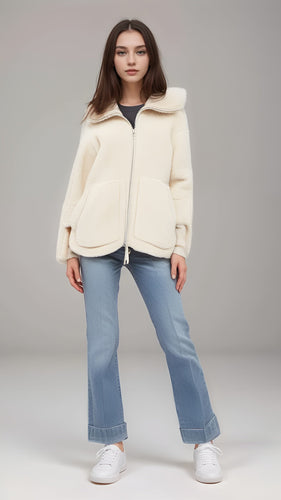 EB | Warme Teddy Fleece Damenjacke