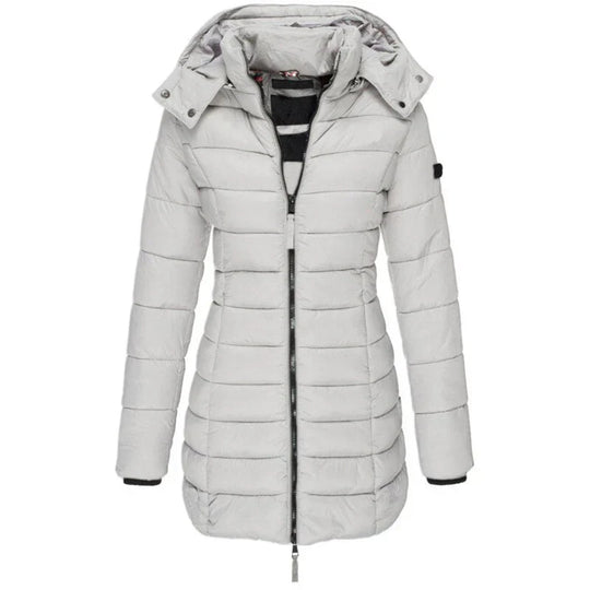 EB | Mid Länge Schlanke Kapuzenjacke