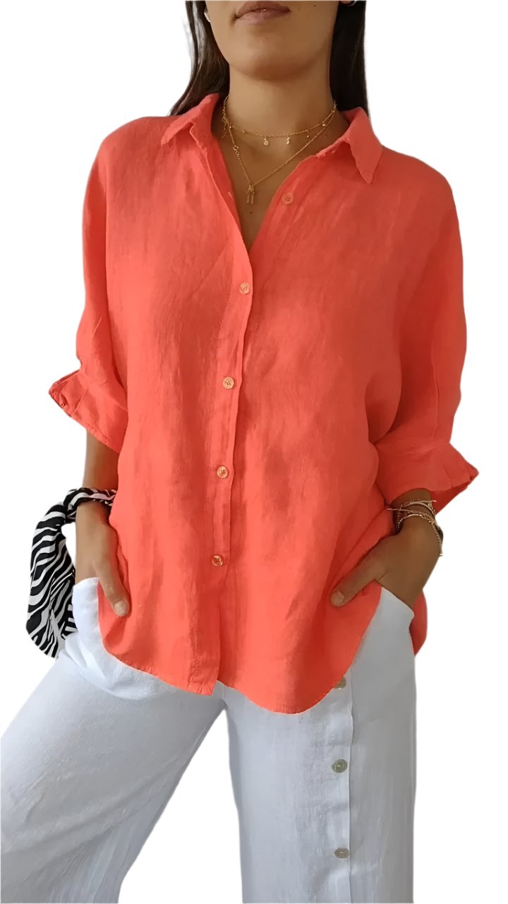 EB | Damen Bluse Unifarben – Leicht & Sommerlich