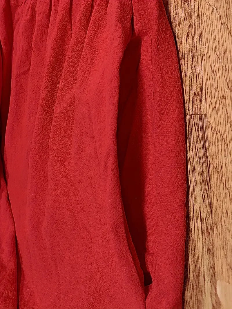 EB | Raffinierte Leinen Sommerkleid mit Praktischen Taschen