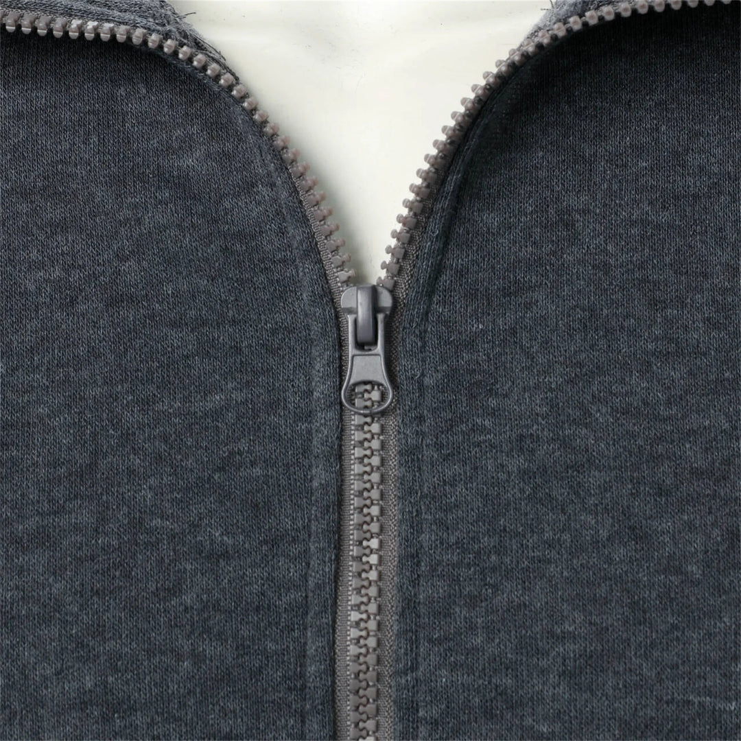 EB | Klassisches Sweatshirt mit Reißverschluss Baumwollmischung Komfort und Stil